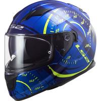 Шлем интеграл LS2 FF320 STREAM EVO TACHO сине-жёлтый